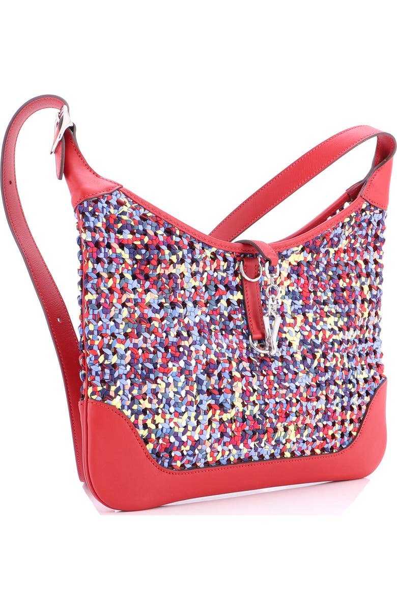 Pre-Owned Hermes Trim Duo Bag Printed Silk and Leather 31, Alternate, color, Rouge Vif