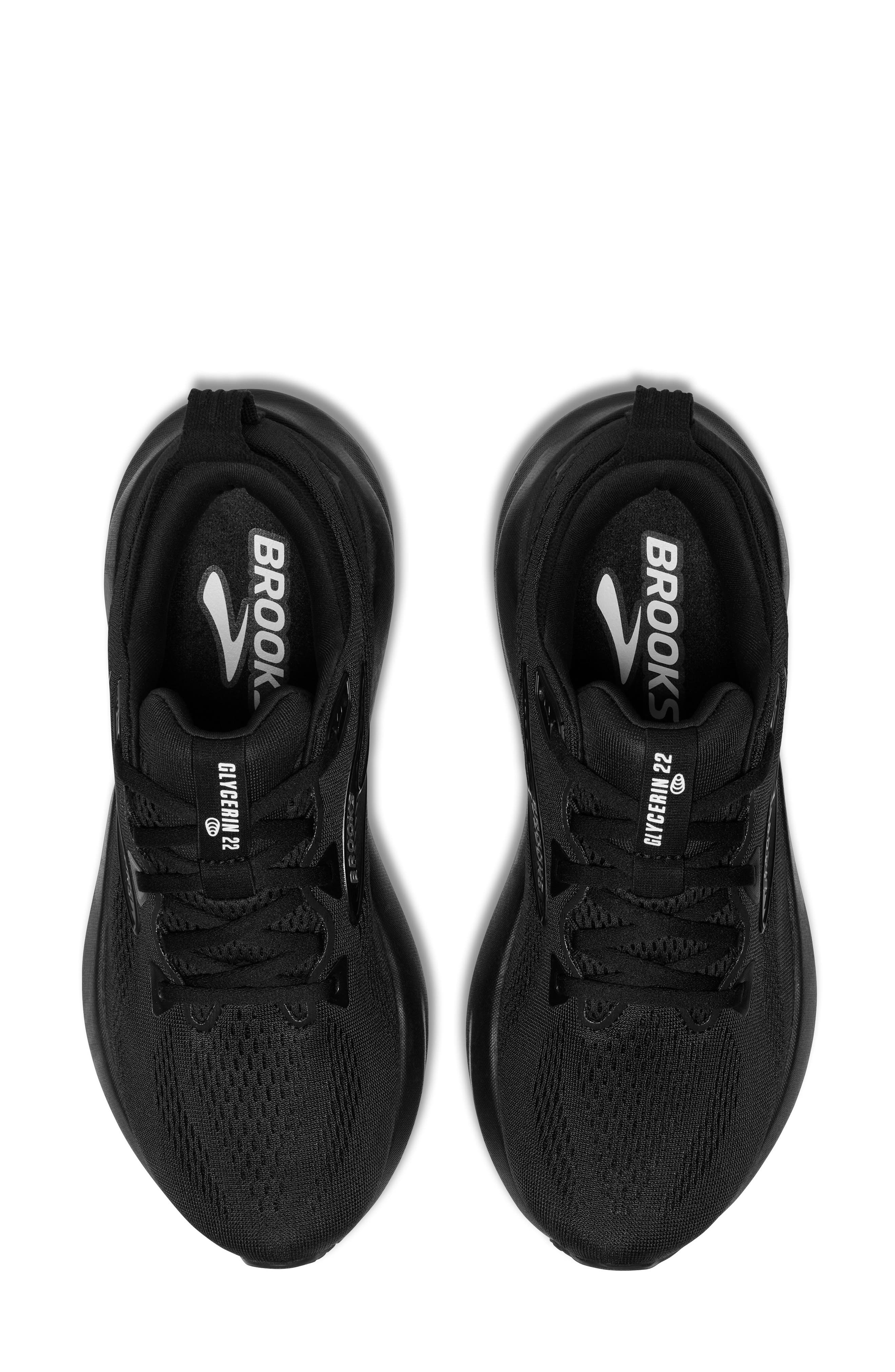 Brooks Glycerin 22 Running Shoe, Alternate, color, Black/ Black/ Ebony