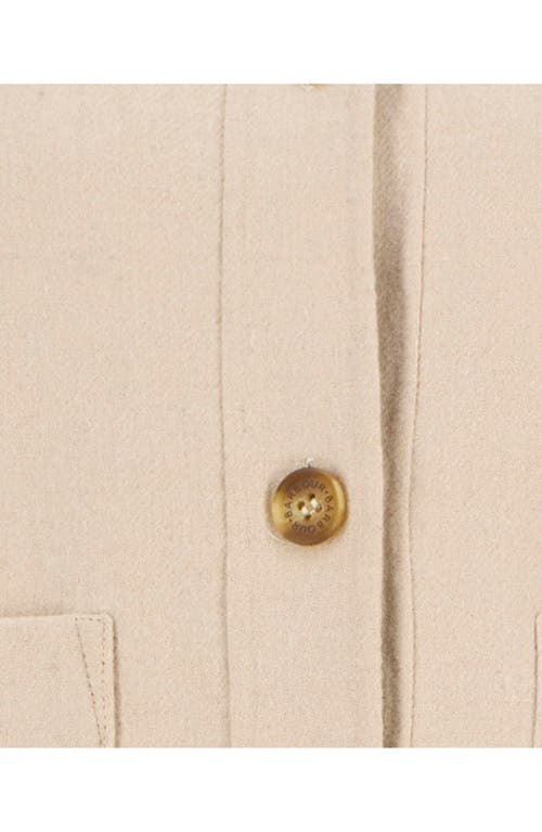 Barbour Ashdon Double Face Wool Blend Overshirt In Neutral