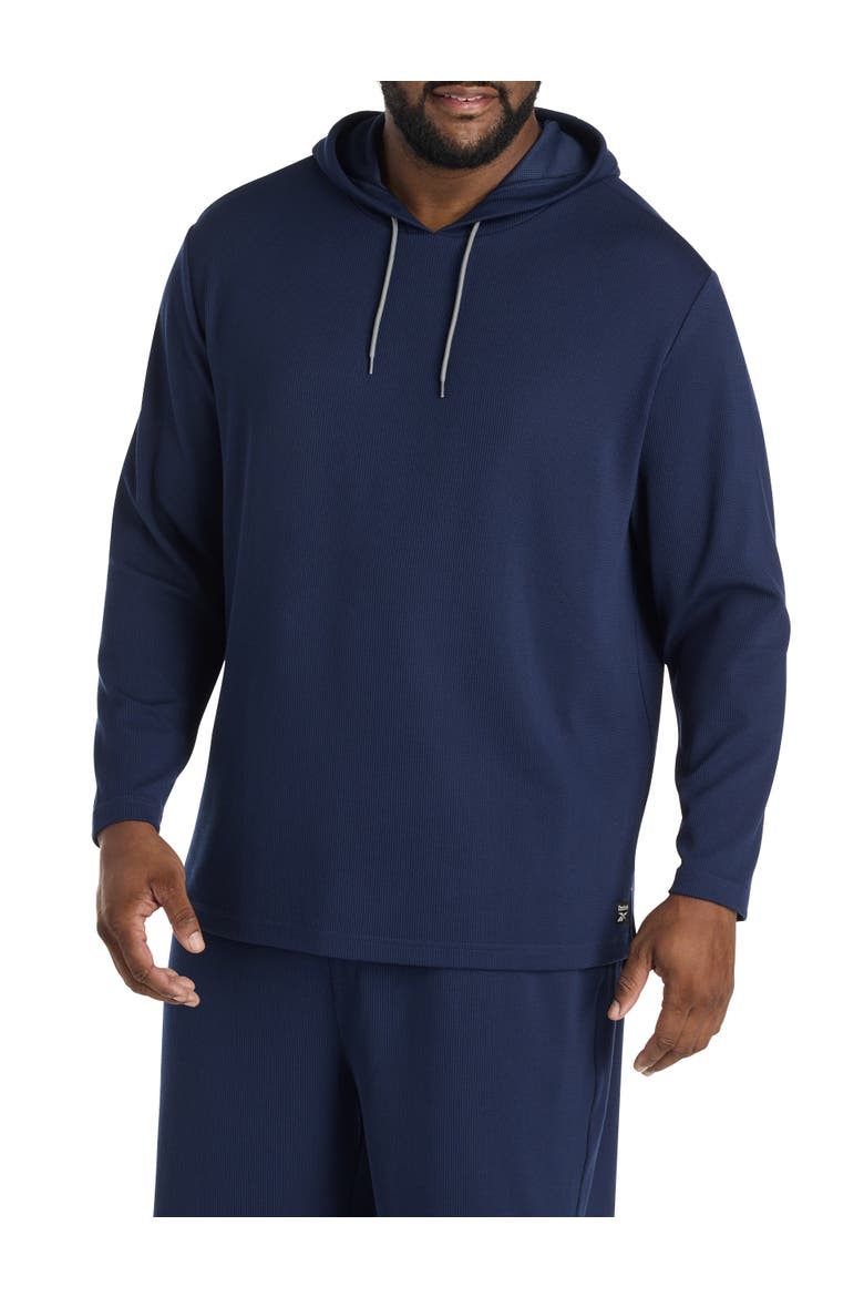 Big & Tall Everywhere Performance Textured Hoodie, Main, color, COLLEGIATE NAVY