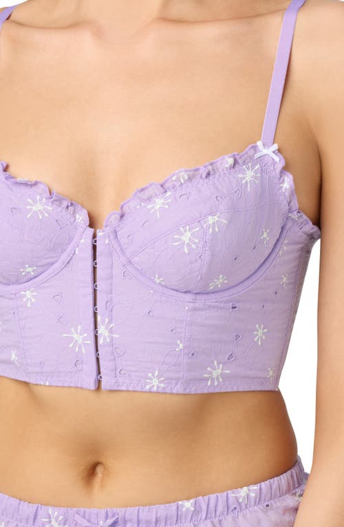 Florence By Mills Embroidered Crop Cotton Top