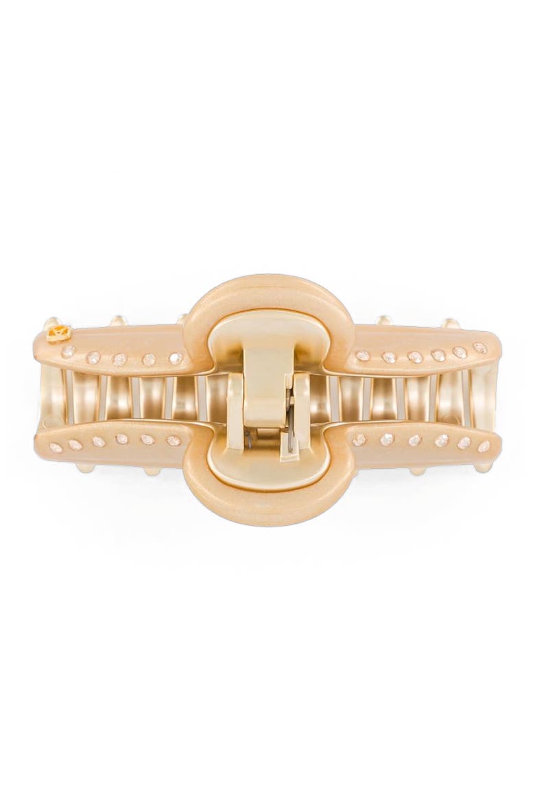 Vendome Medium Swarvoski® Crystal Embellished Hair Clip, Alternate, color, Gold