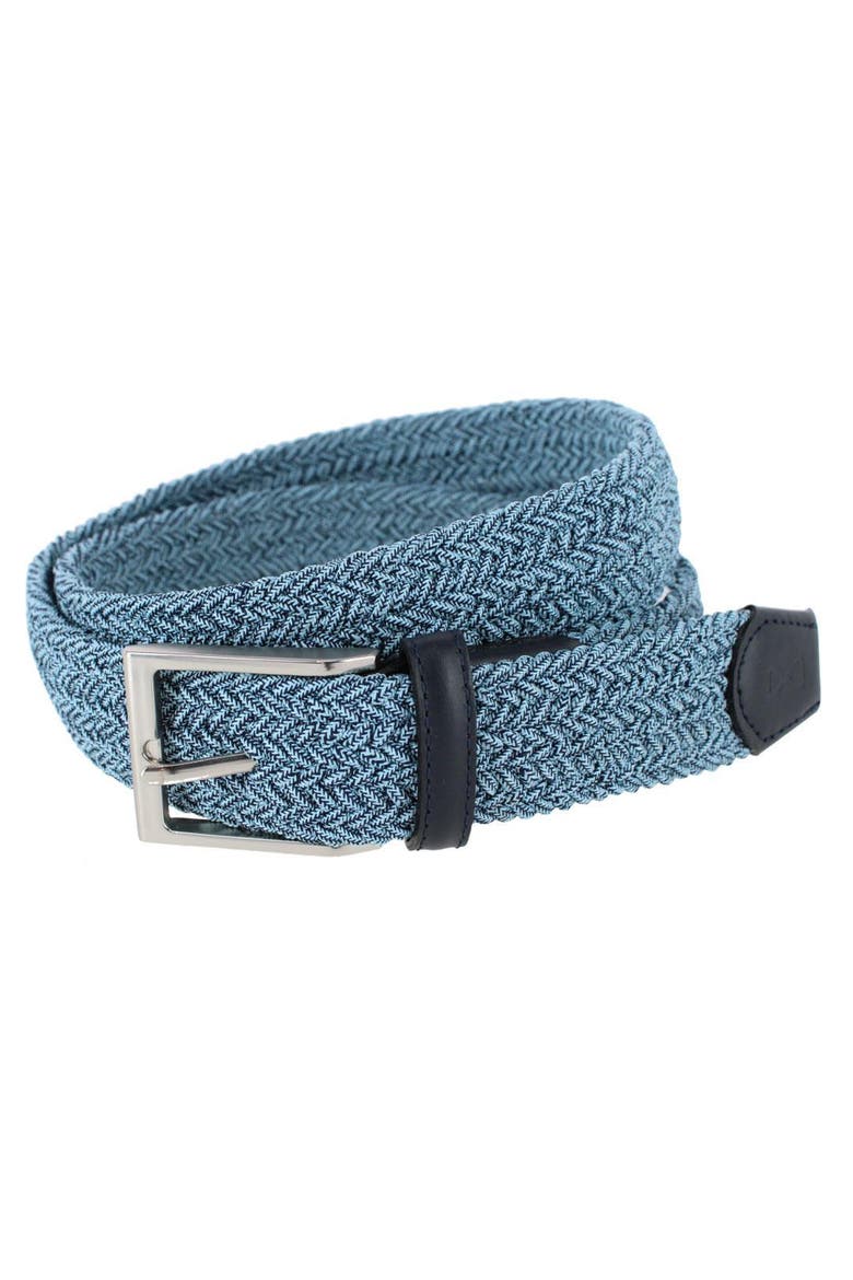 Big and Tall Madden Marble Weave 35mm Golf Stetch Belt, Main, color, Blue