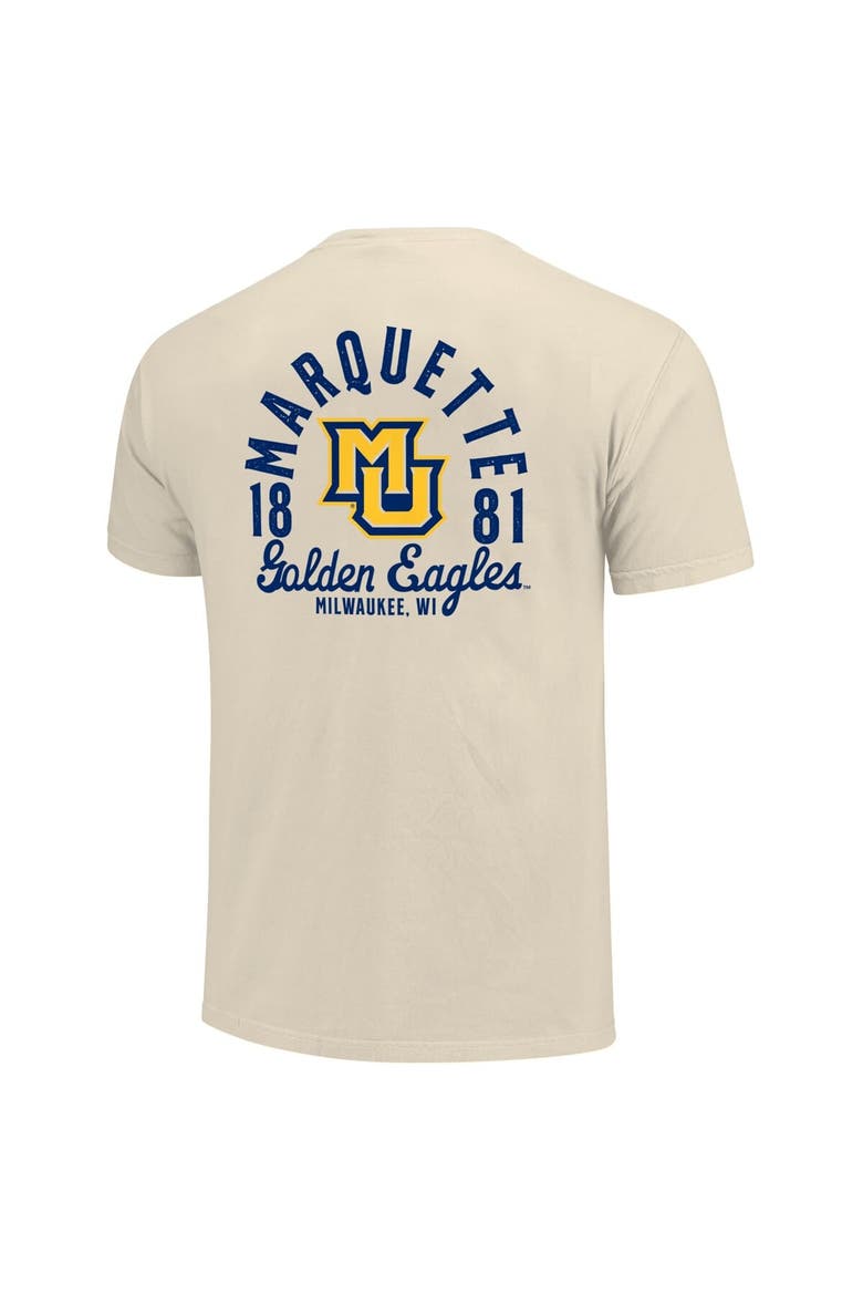 Men's Cream Marquette Golden Eagles Comfort Colors Mascot Overlay T-Shirt, Alternate, color, Cream