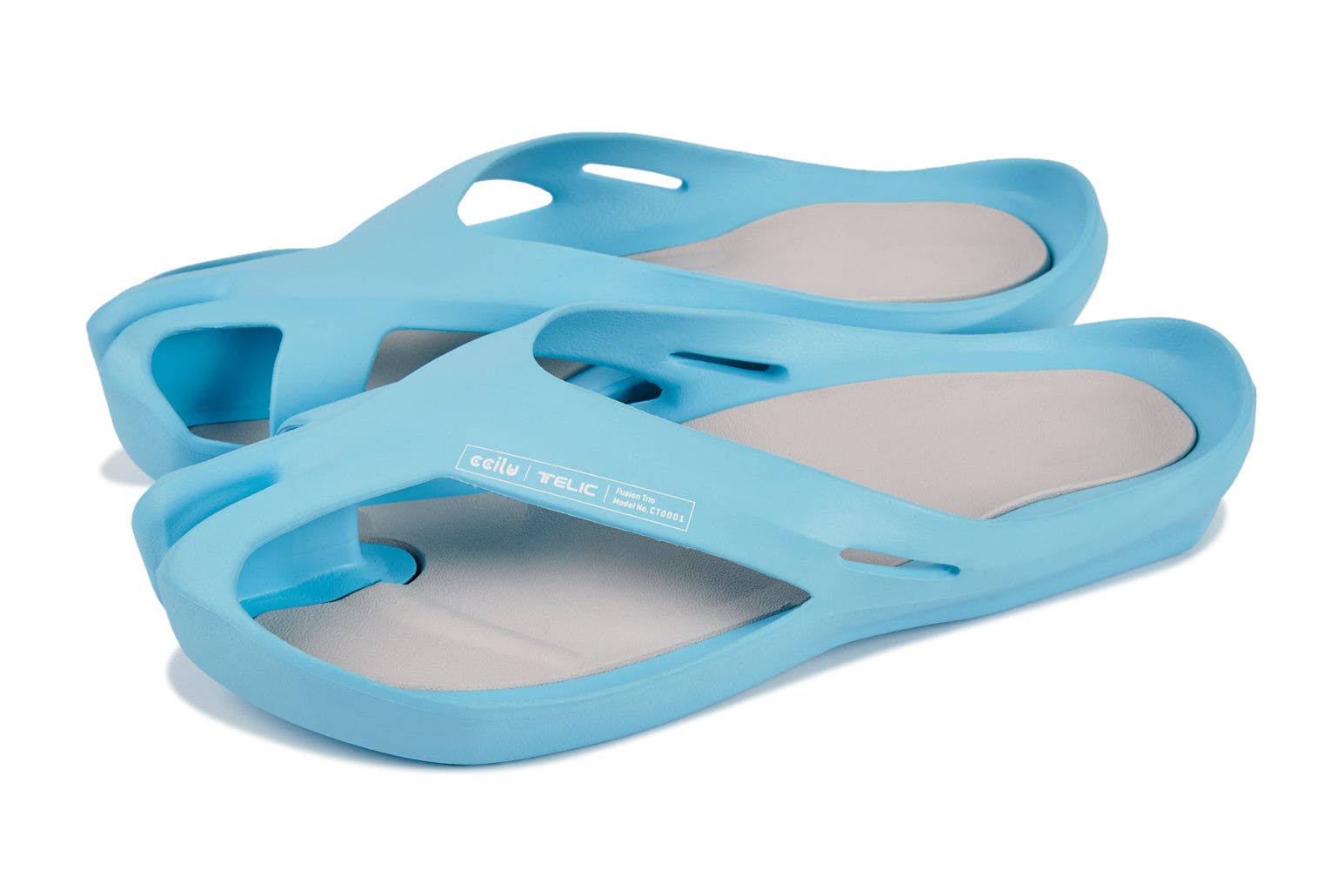 Stepping Stones Caring Reflexology Slide Sandal, Alternate, color, Sky Blue