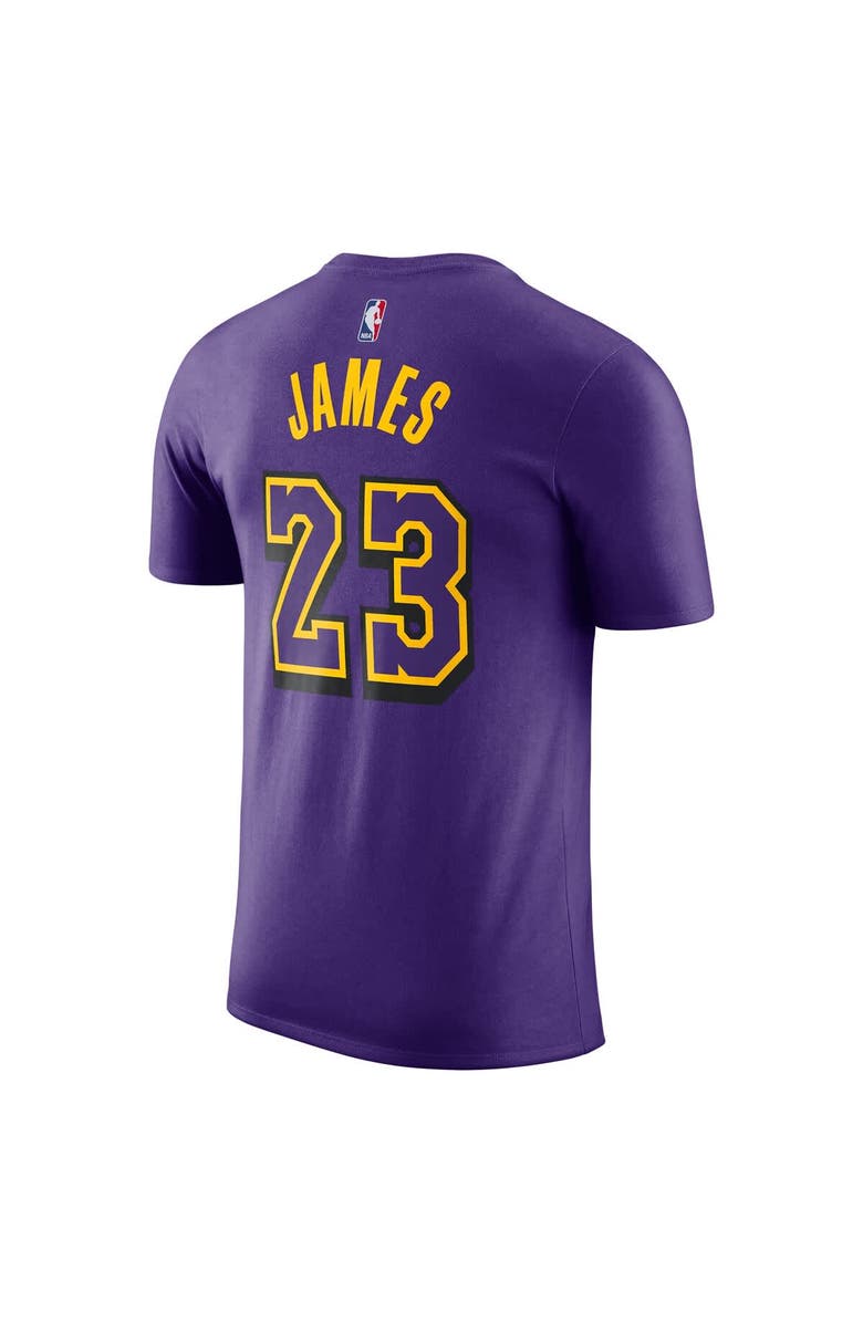Nike Men's Nike LeBron James Purple Los Angeles Lakers 2024/25 City Edition Name & Number T-Shirt, Alternate, color, 