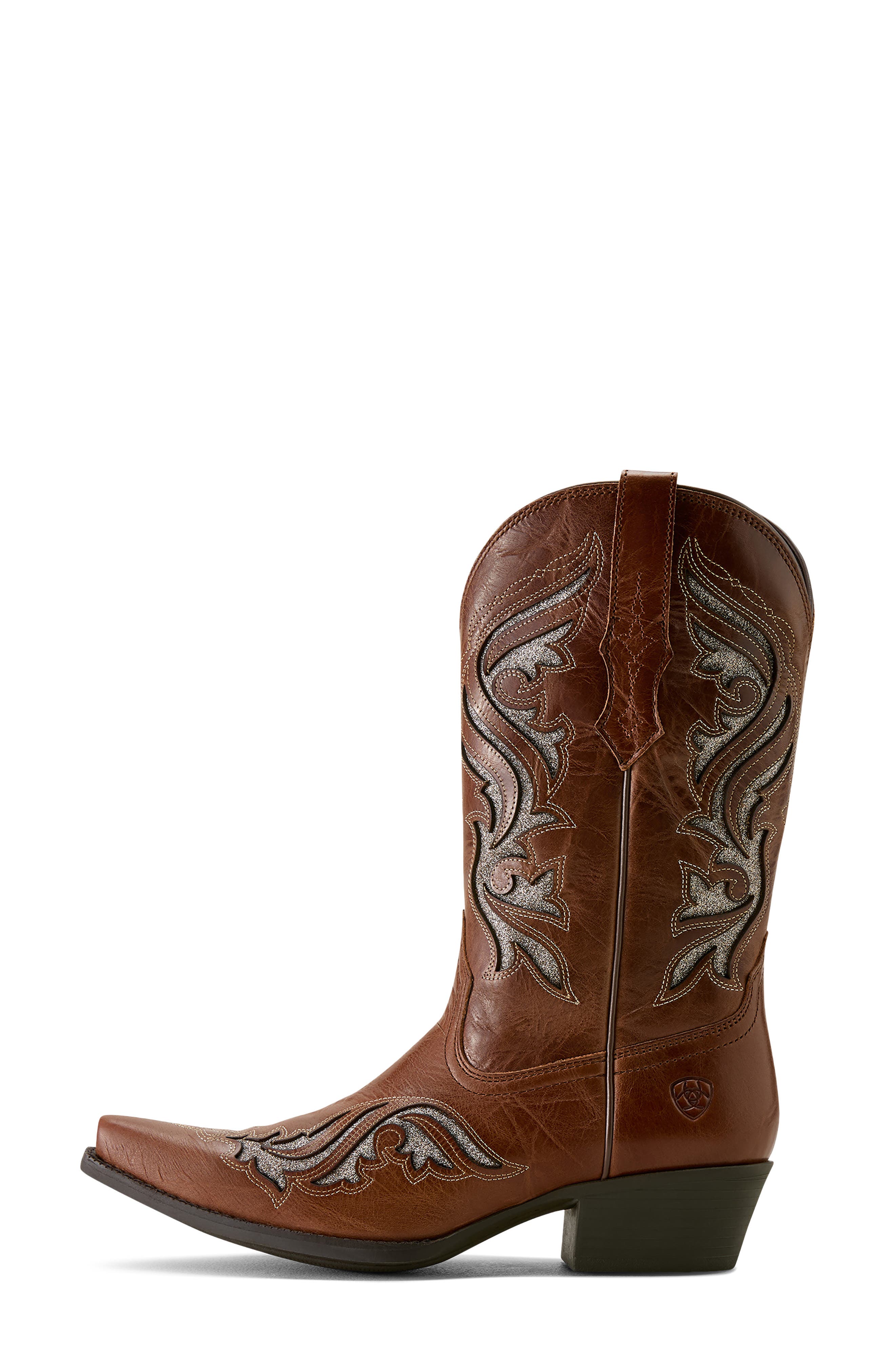 Ariat Heritage Bliss X Toe Western Boot, Alternate, color, Dark Tan