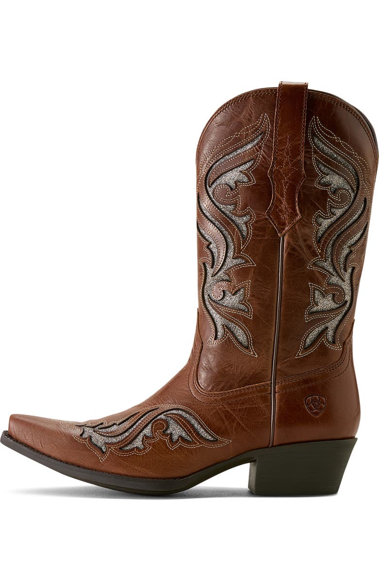 Ariat Heritage Bliss X Toe Western Boot, Alternate, color, Dark Tan