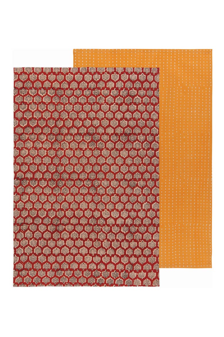Field Block Print Cotton Dish Towel, Main, color, FIELD