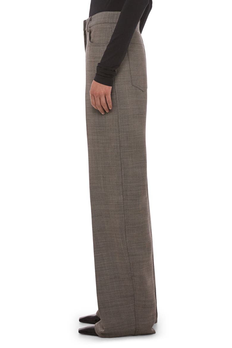 Relaxed Sharkskin Bootcut Pants, Alternate, color, BEIGE MELANGE