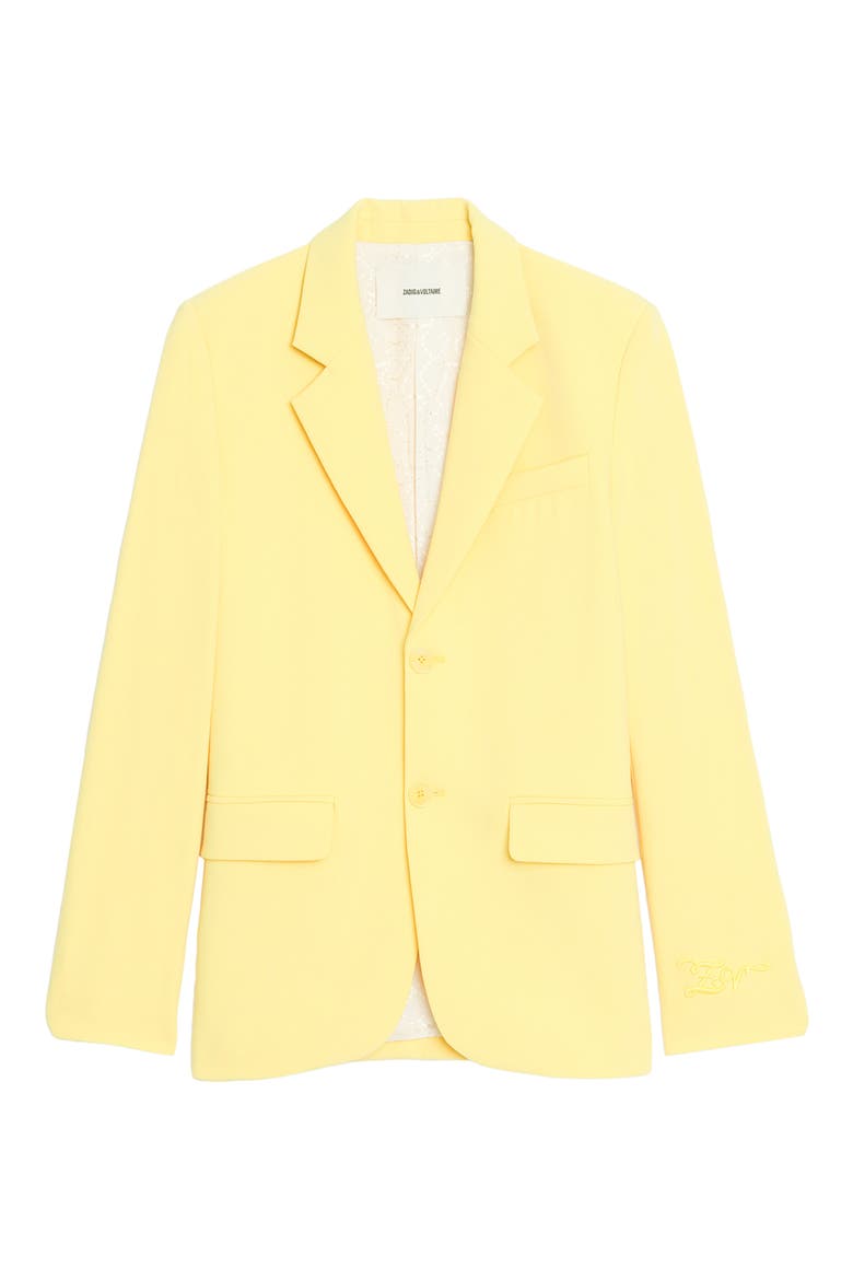 Notch Lapel Jacket, Alternate, color, BANANA