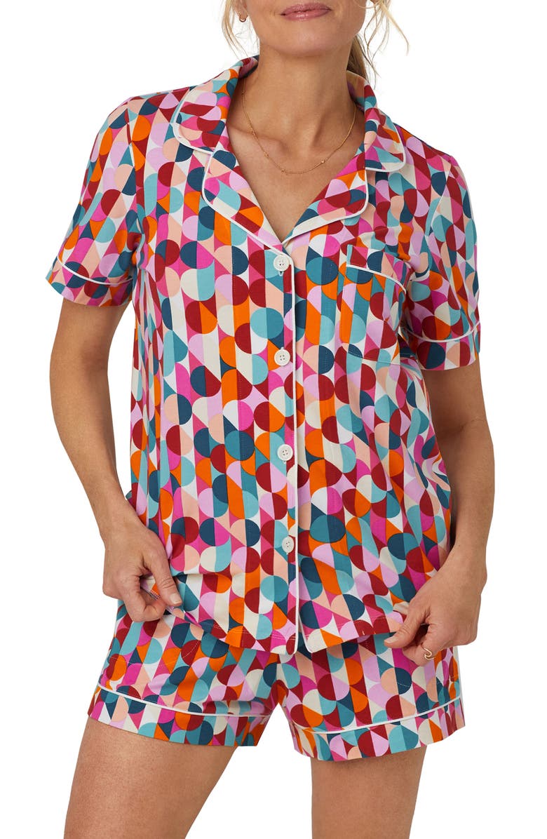 BedHead Pajamas x Trina Turk Print Stretch Organic Cotton Short Pajamas, Main, color,