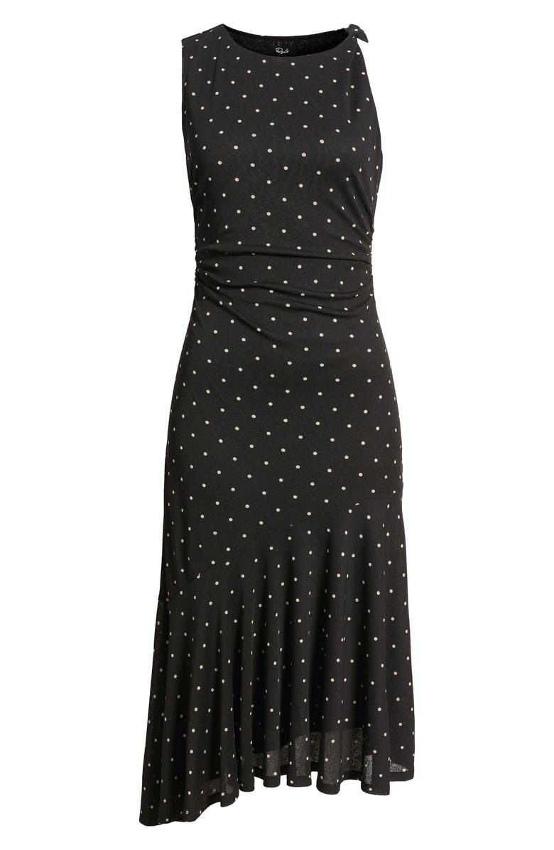 Rails Daija Polka Dot Sleeveless Asymmetric Midi Dress, Alternate, color, Polka Dots