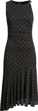 Rails Daija Polka Dot Sleeveless Asymmetric Midi Dress