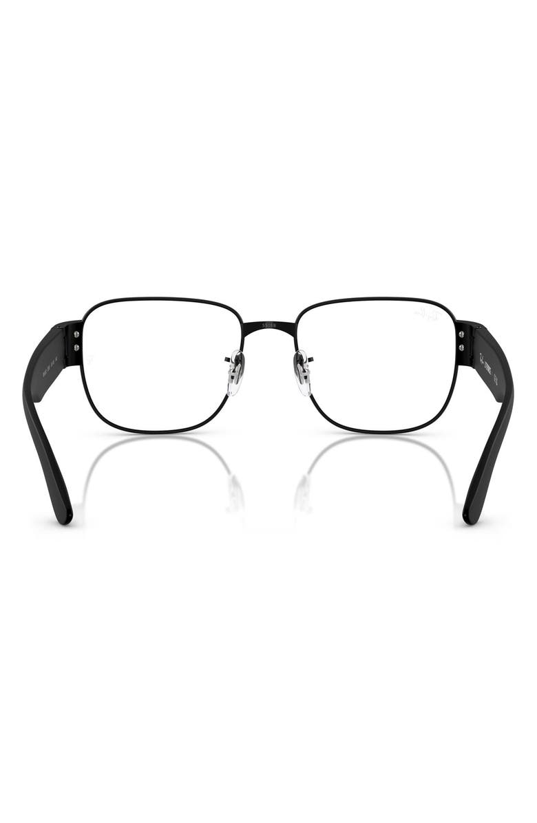 Ray-Ban 55mm Square Optical Glasses, Alternate, color, Black