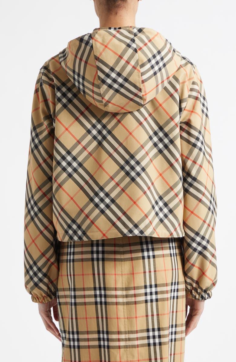Burberry Equestrian Knight Reversible Hooded Jacket, Alternate, color, Sand Ip Check