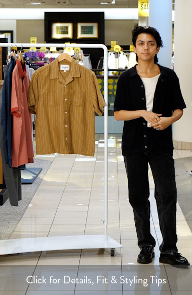 Boulder Stripe Linen & Cotton Camp Shirt, sales video thumbnail