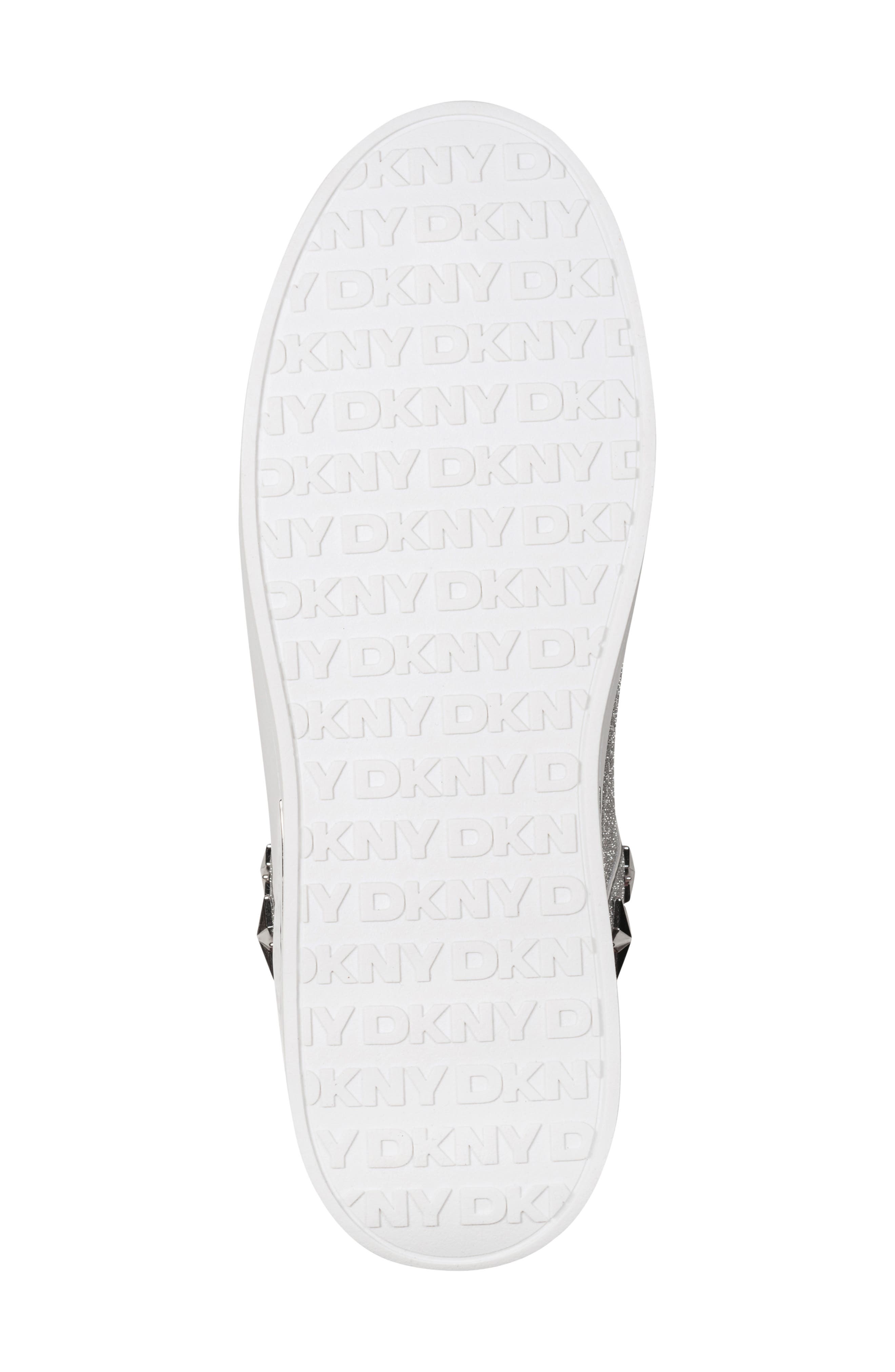 DKNY Manserra Embellished Platform Sneaker, Alternate, color, Silver