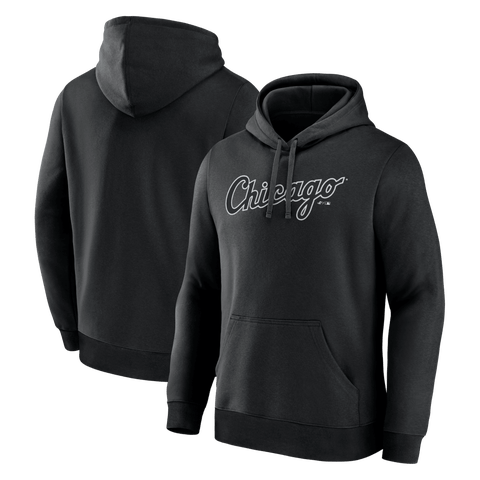Men's Logo Athletic Black Chicago White Sox Wordmark Hoodie