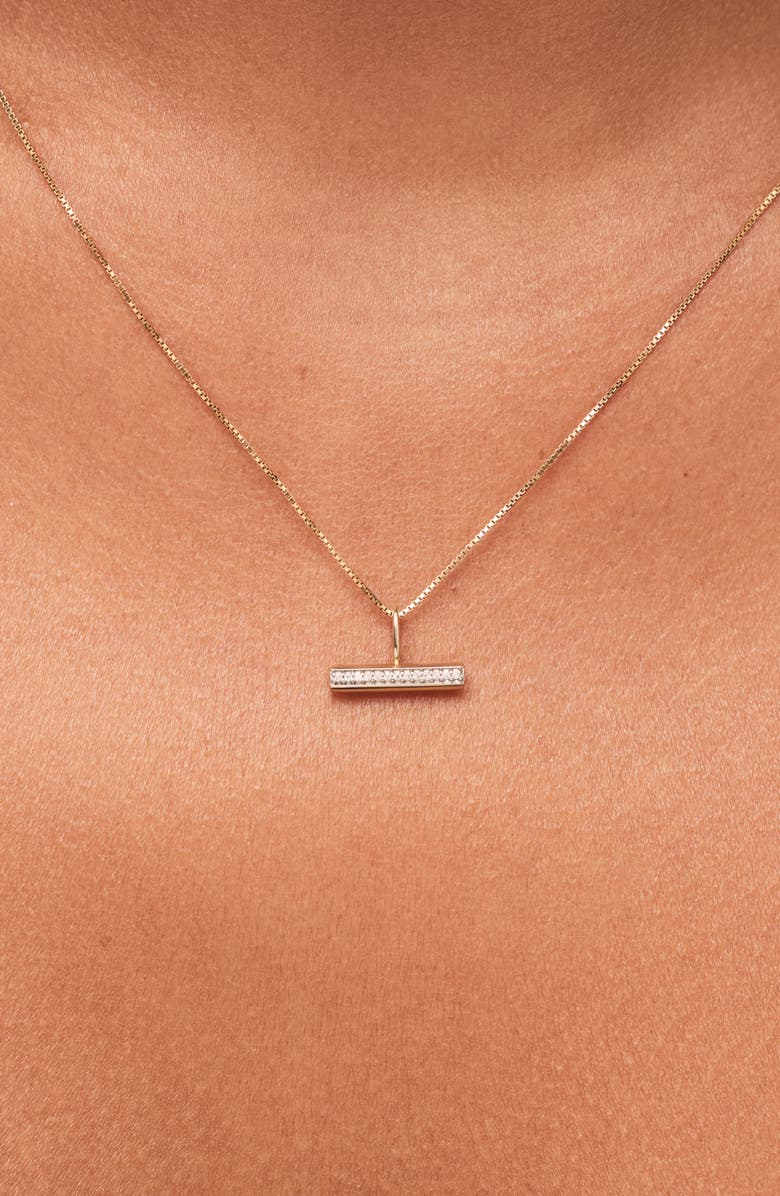 Ana Luisa Solid Yellow Gold - Diamond Toggle Charm Necklace, Alternate, color, Gold