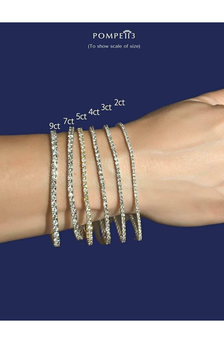 Bliss Diamond Certified 4ct Diamond Tennis Bracelet 14K Gold 7" Lab Grown, Alternate, color, 