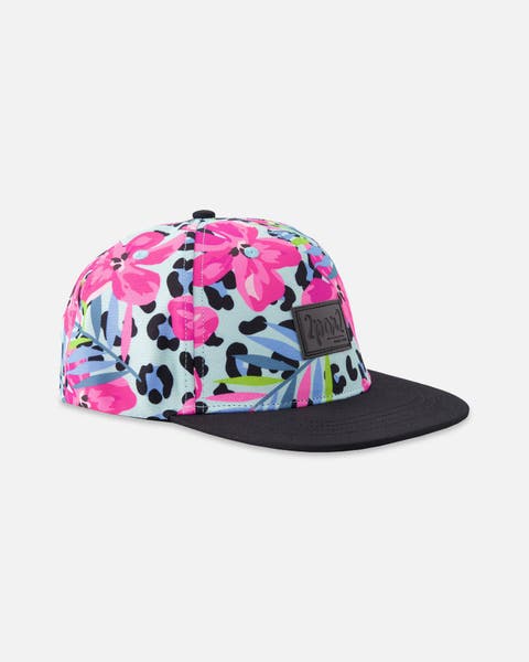 Flat Brim Floral and Leopard Print Cap (Baby)