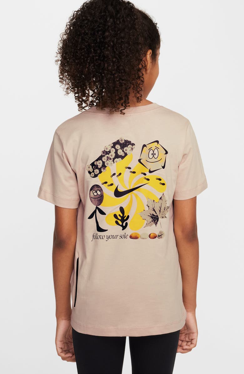 Nike Kids' Follow your Sole Graphic T-Shirt, Alternate, color, Sanddrift