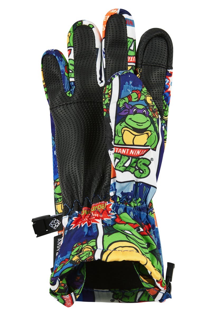 Andy & Evan Kids' x Teenage Mutant Ninja Turtles Comic Book Gloves, Alternate, color, 