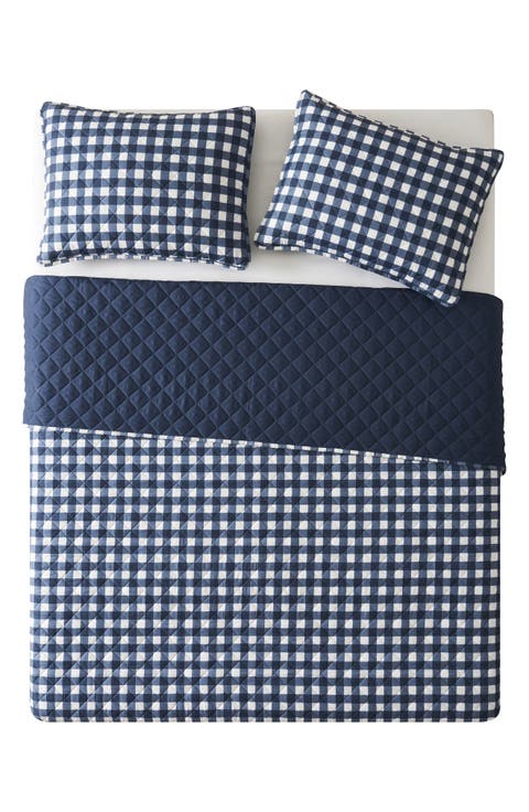 Gingham Quilt Set