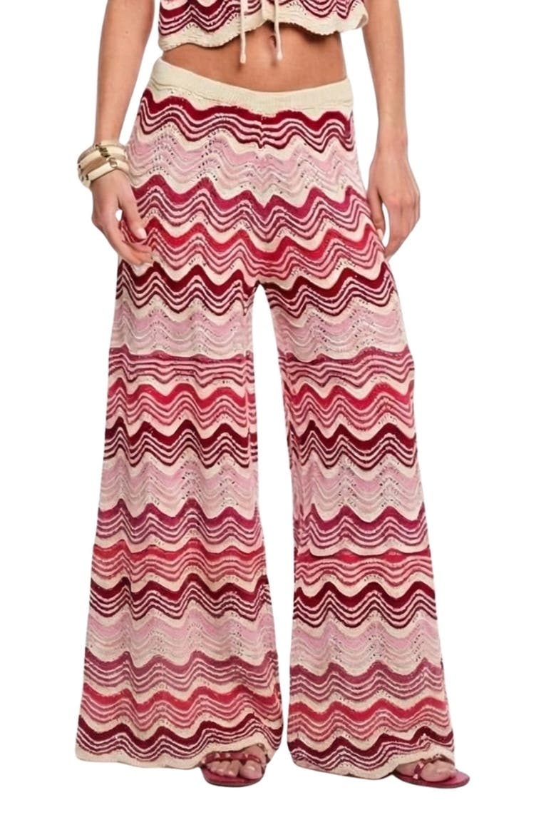Kari Wide Leg Pointelle Cover-Up Pants, Main, color, PINK