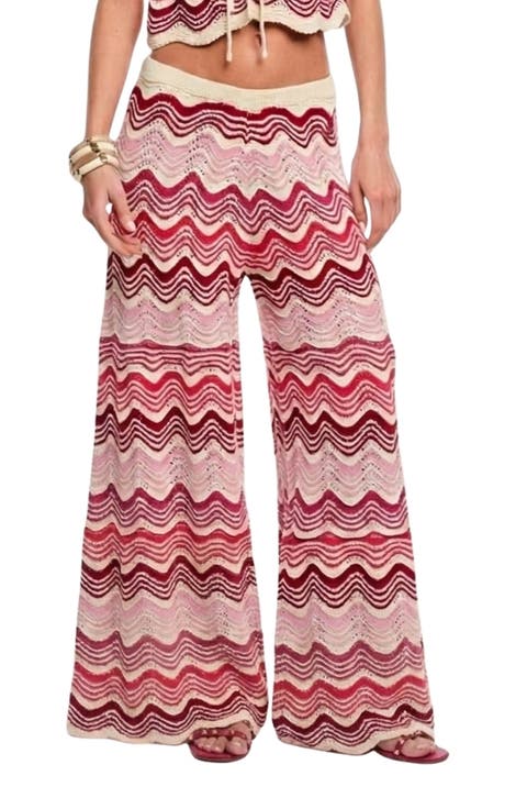 Kari Wide Leg Pointelle Cover-Up Pants