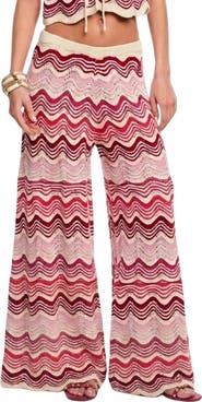 Capittana Kari Wide Leg Pointelle Cover-Up Pants