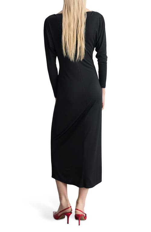 Mango Robe In Black