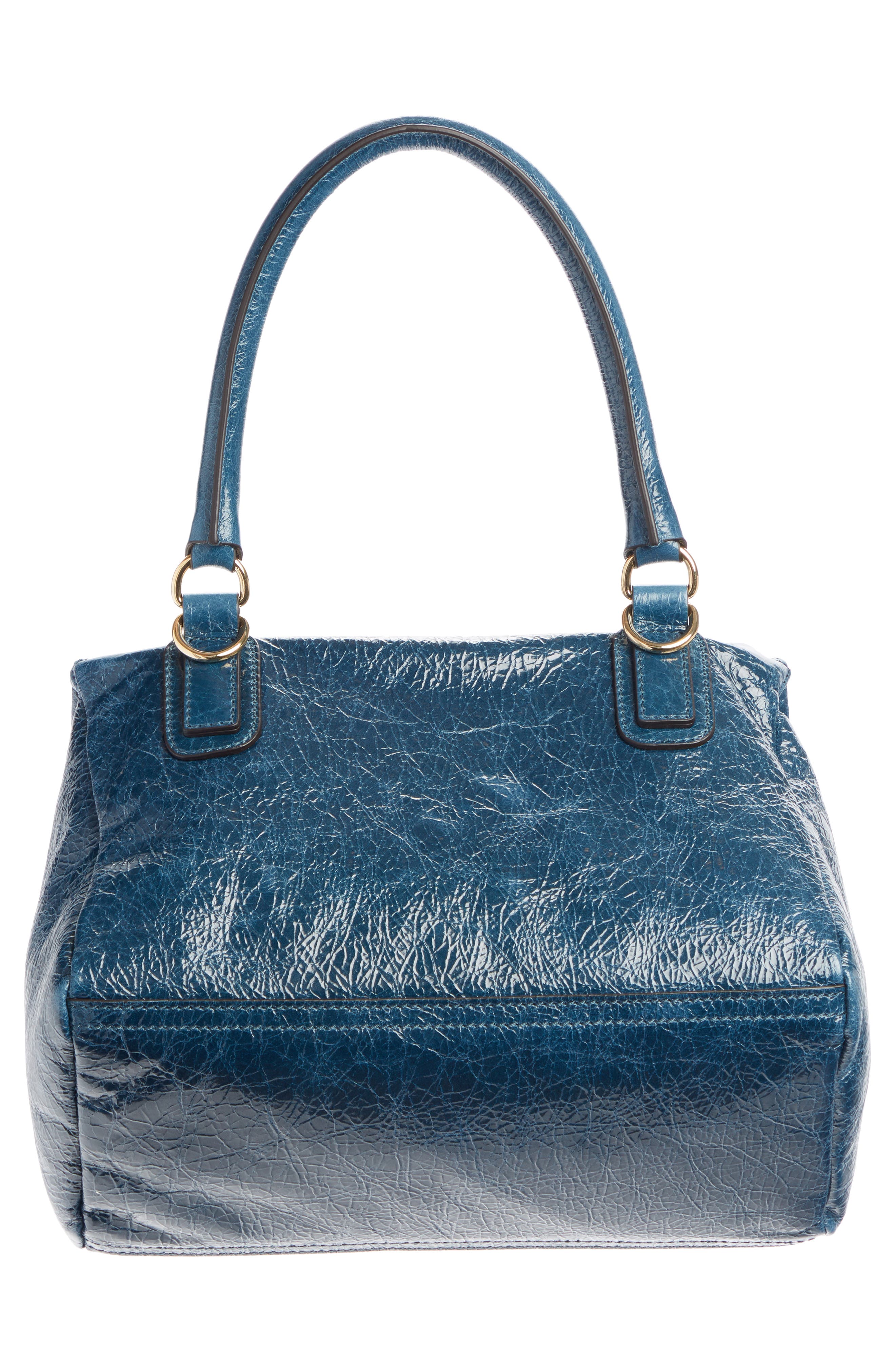 Givenchy Small Pandora Creased Patent Leather Shoulder Bag, Alternate, color, 