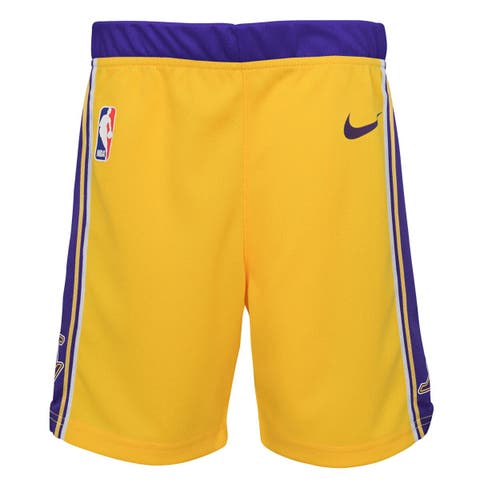Preschool Nike Gold Los Angeles Lakers Icon Replica Shorts