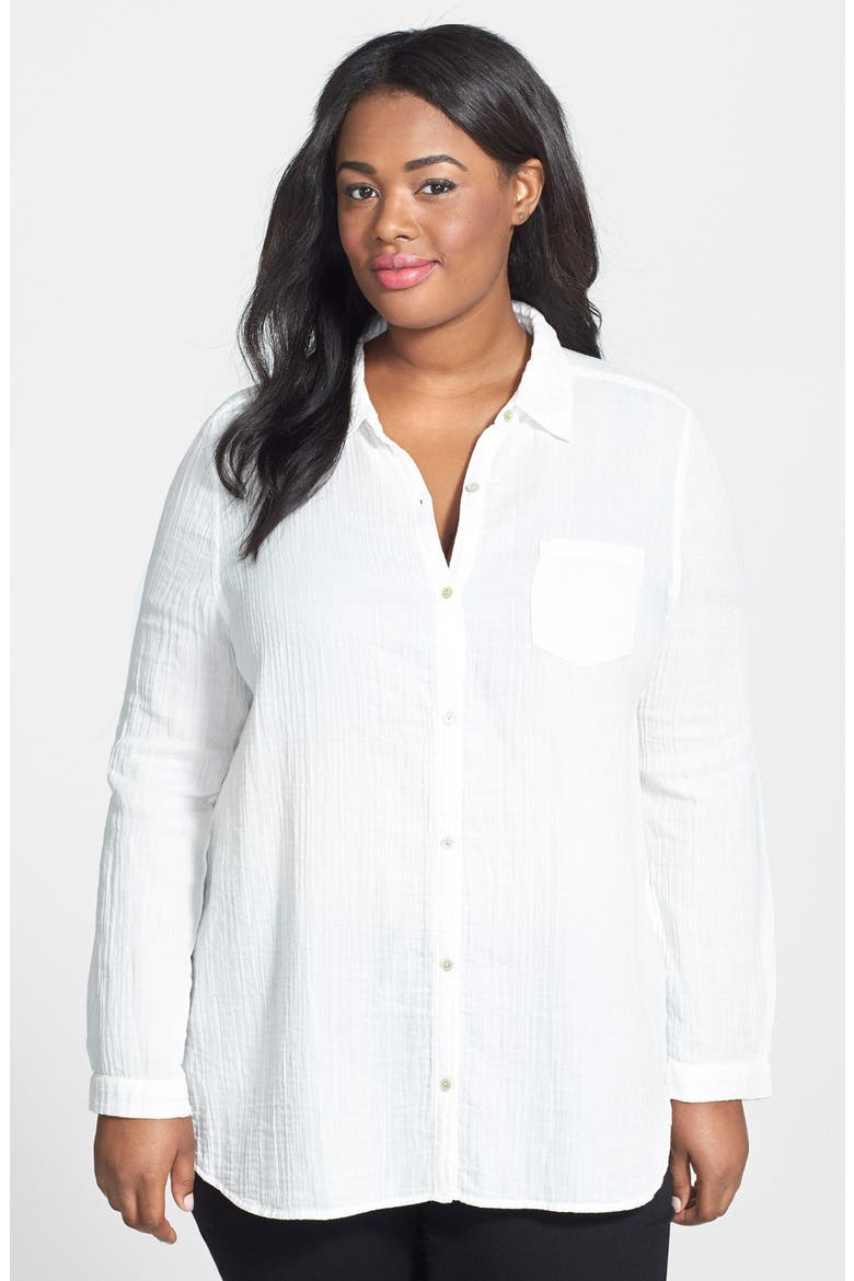 Organic Cotton Classic Collar Shirt, Main, color, WHITE