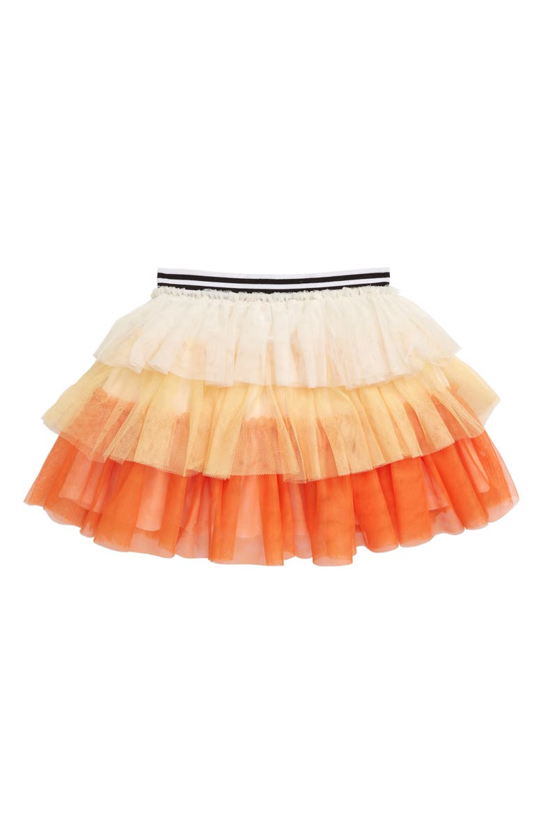 Truly Me Candy Corn Tiered Tulle Skirt, Main, color,