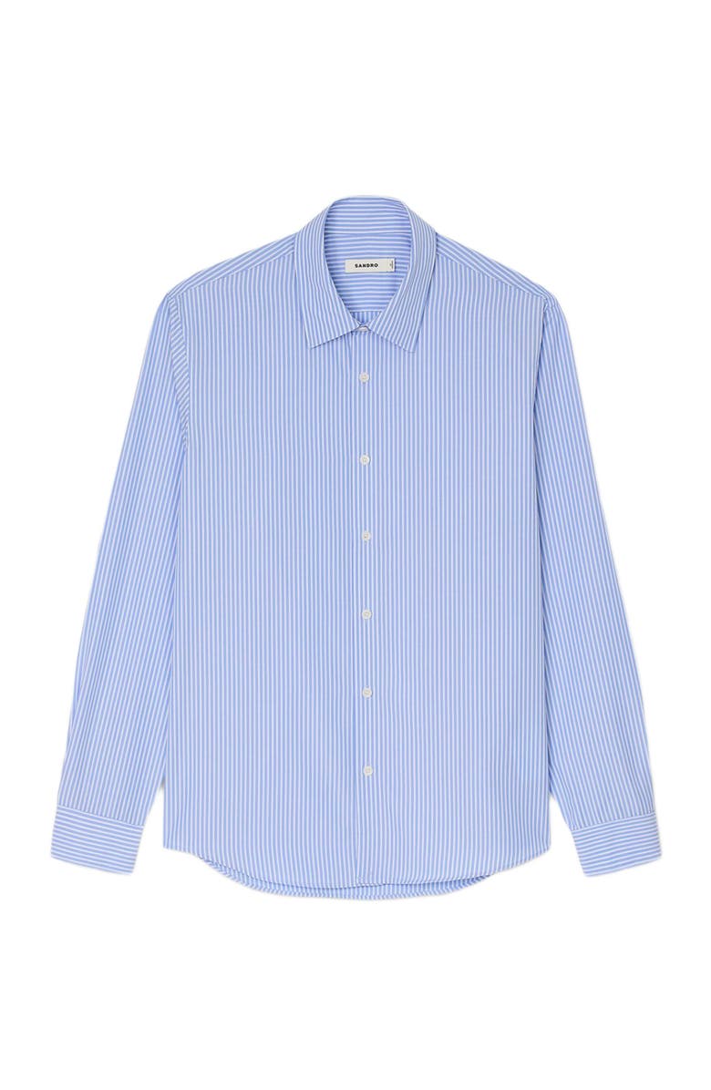 SANDRO Striped shirt, Alternate, color, Blue Sky