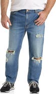 True Nation by DXL Big & Tall Ripped Tapered-Fit Jeans