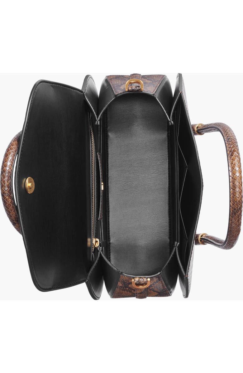 Donna Karan New York Bellerose Flap Python Satchel, Alternate, color,