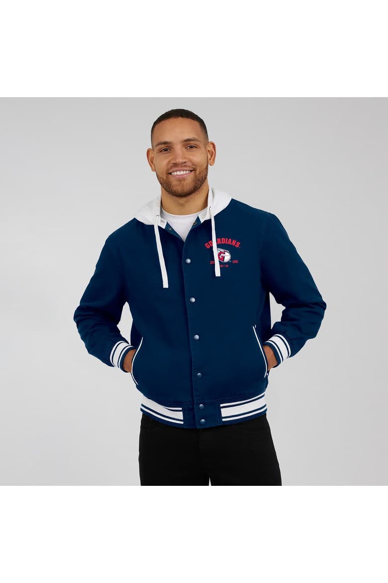 Men's Darius Rucker Collection by Fanatics  Navy Cleveland Guardians Full-Snap Hooded Jacket, Alternate, color, Navy