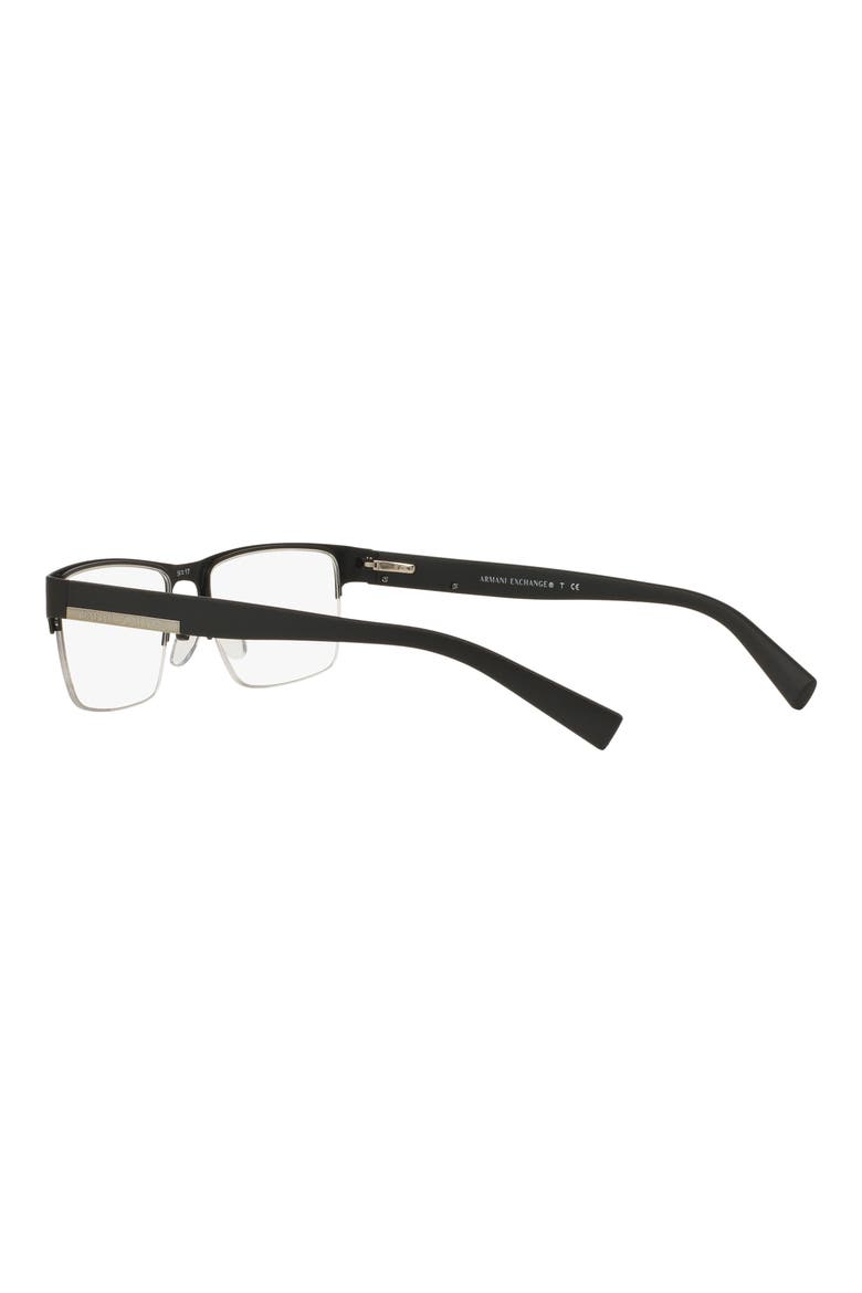 54mm Semirimless Rectangular Optical Glasses, Alternate, color, MATTE BLACK