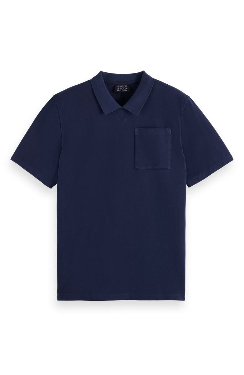 Scotch & Soda Piqué Pocket Polo, Alternate, color, Navy