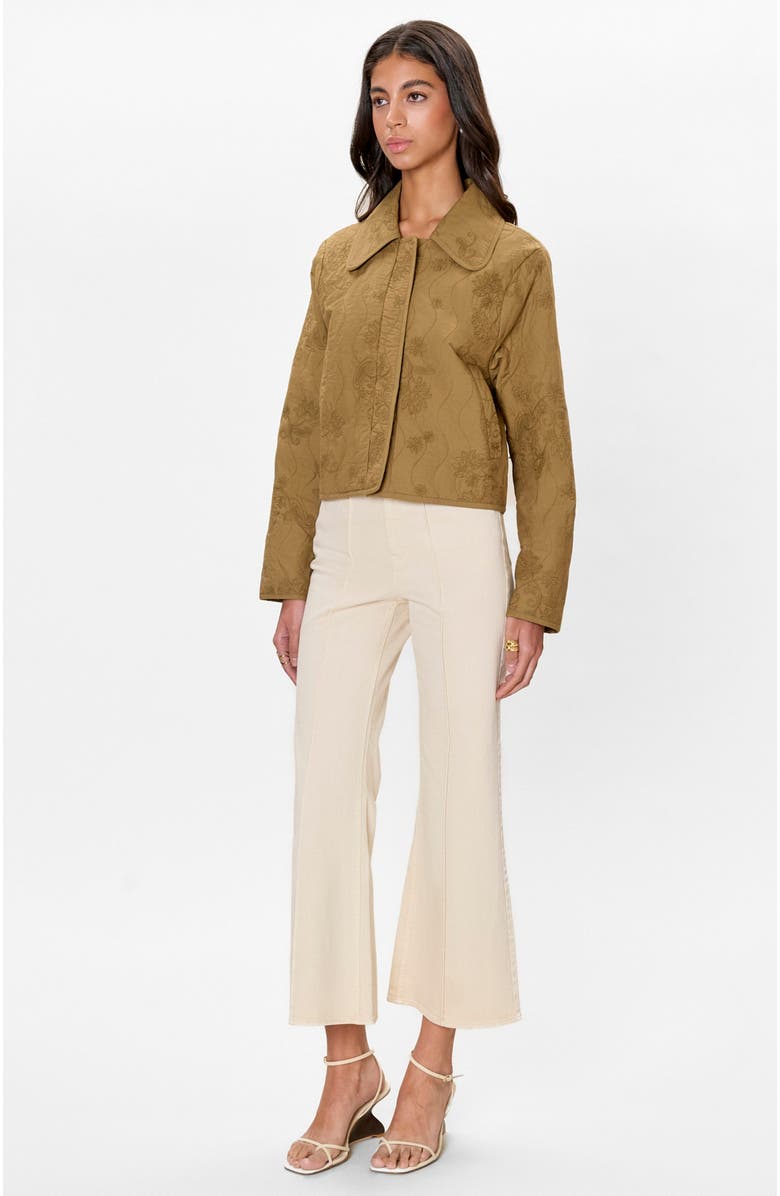 Rebecca Taylor Zuri Quilted Jacket, Alternate, color, Leaf Green