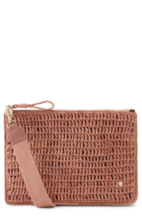 Dayani Crochet Raffia Clutch