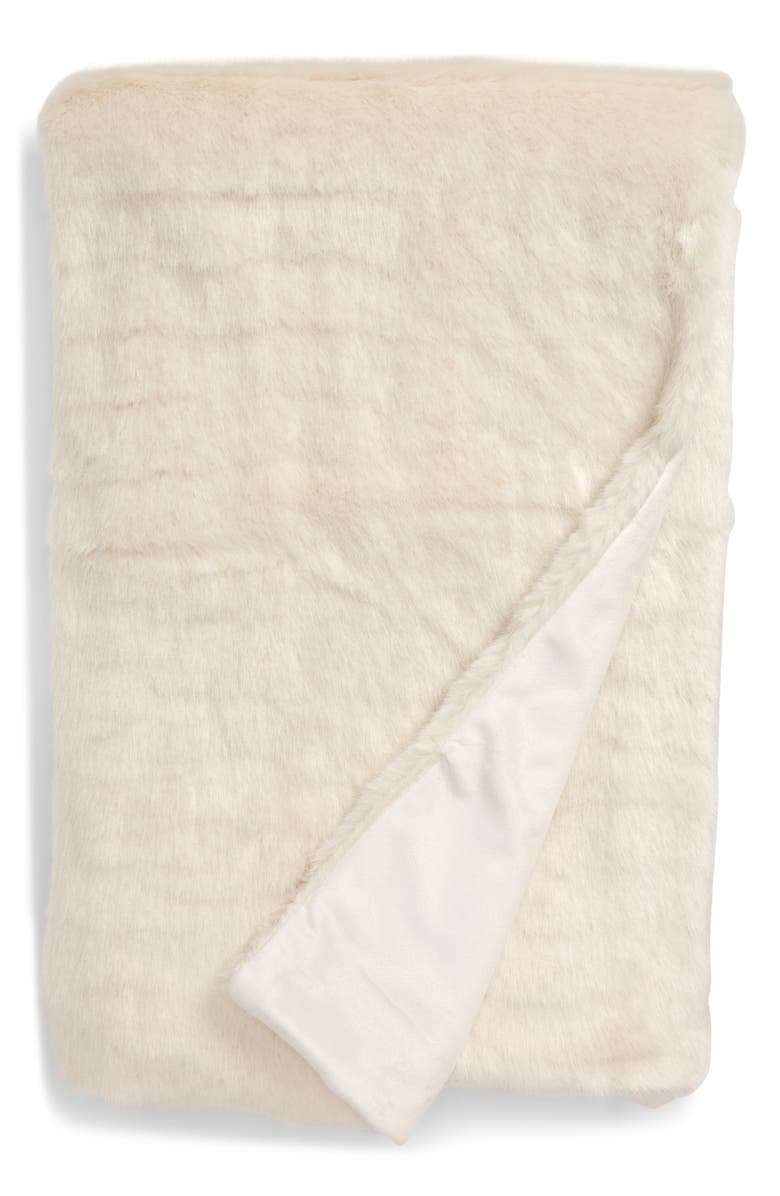 Treasure & Bond Whisp Faux Fur Throw, Main, color,