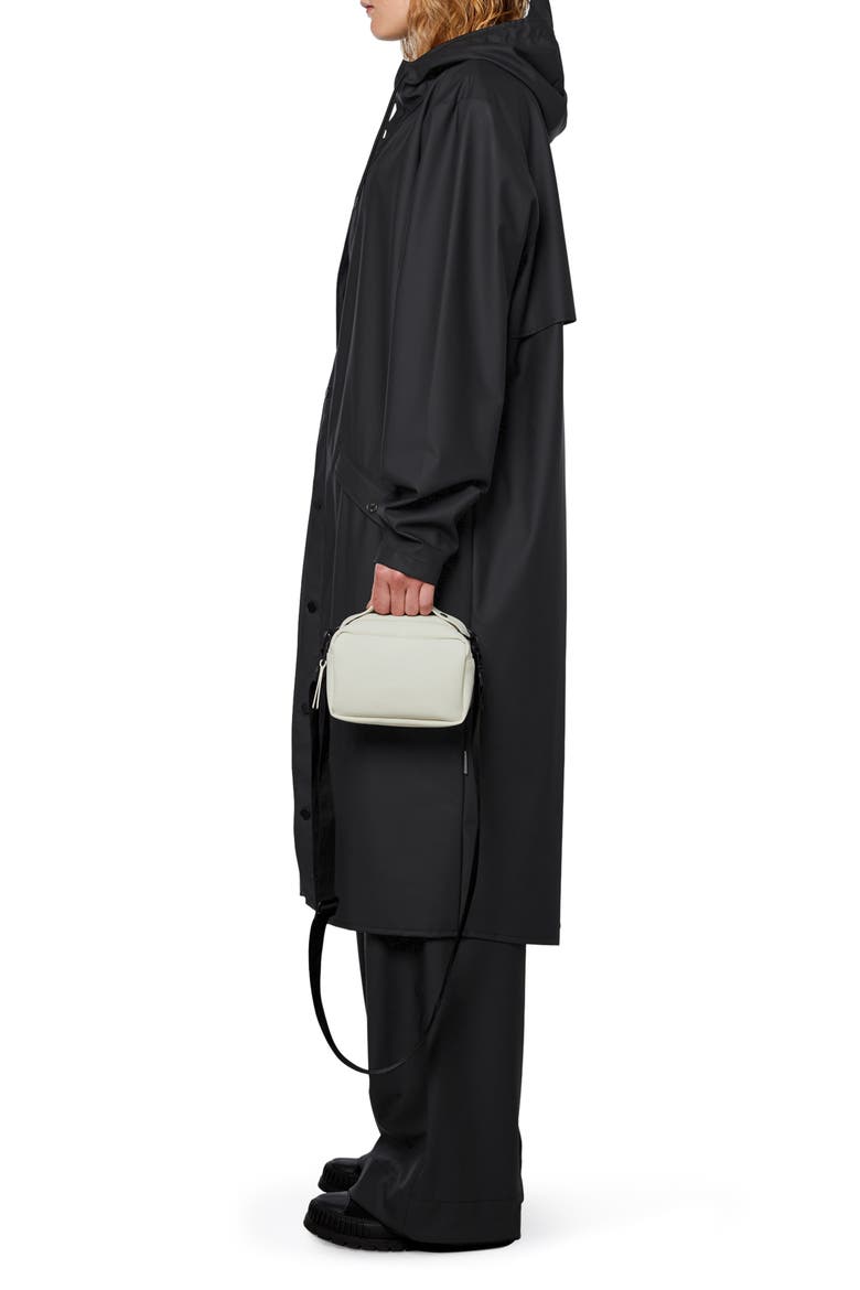Waterproof Hooded Long Jacket, Alternate, color, 01 BLACK