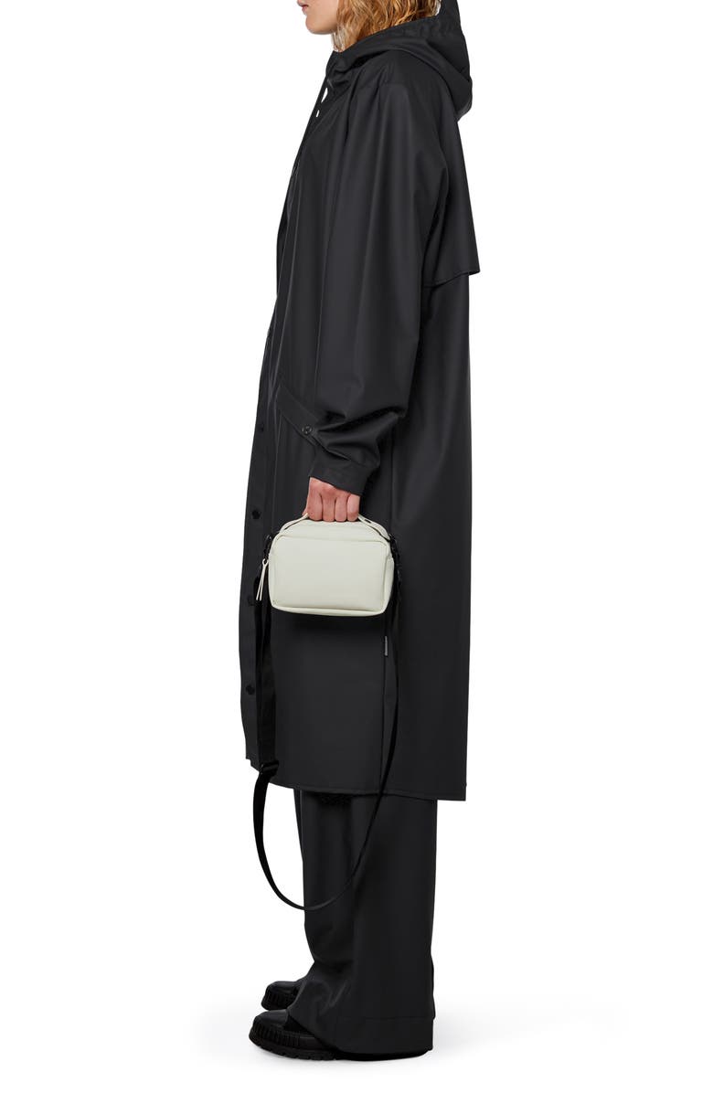 Rains Waterproof Hooded Long Jacket, Alternate, color, 01 Black