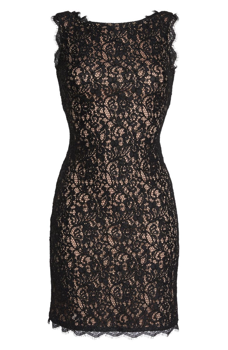 Adrianna Papell SLEEVELESS LACE DRESS, Alternate, color,