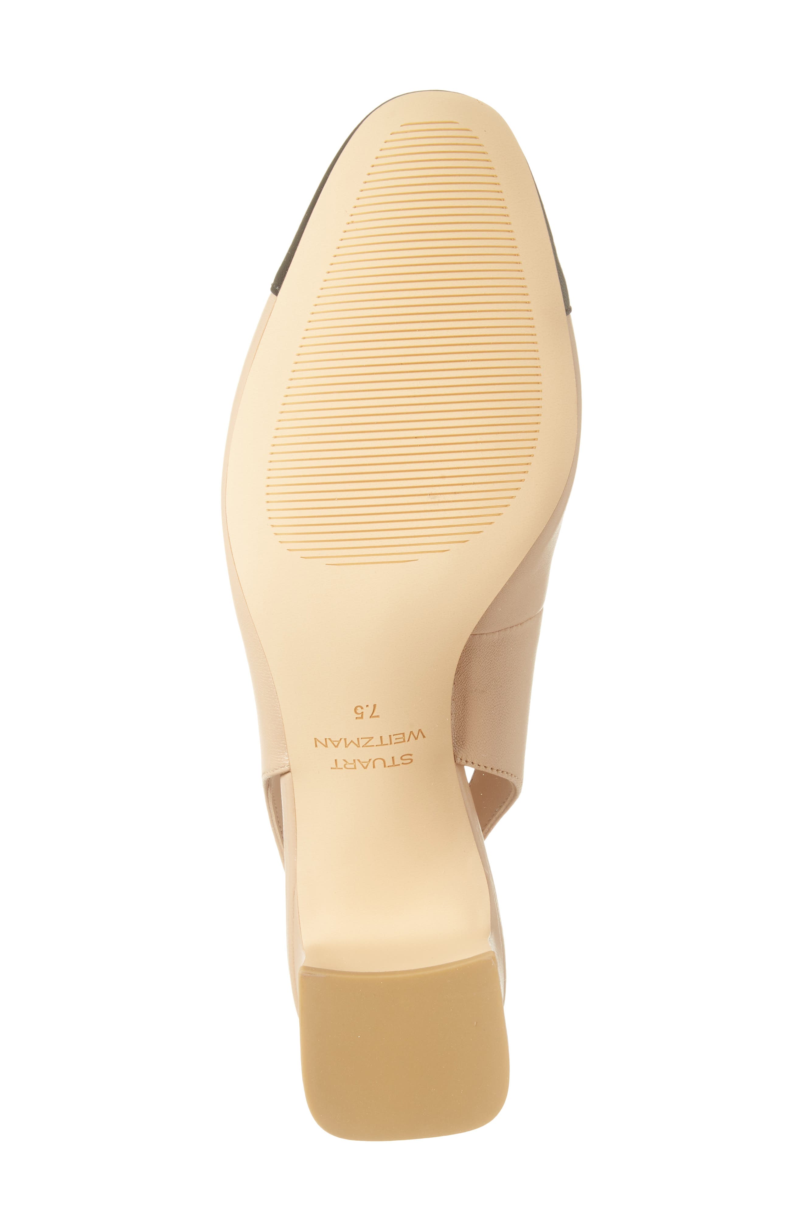 Stuart Weitzman Milla 55 Slingback Pump, Alternate, color, Golden Beige/ Black